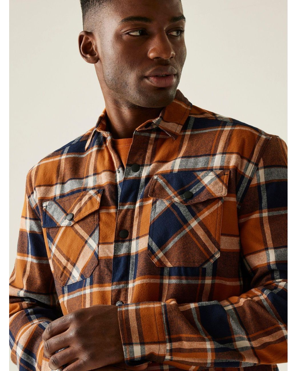 Regatta Orange Spennith Shacket for men