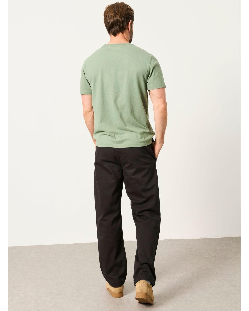 FatFace Black Carbis Relaxed Fit Chinos for men