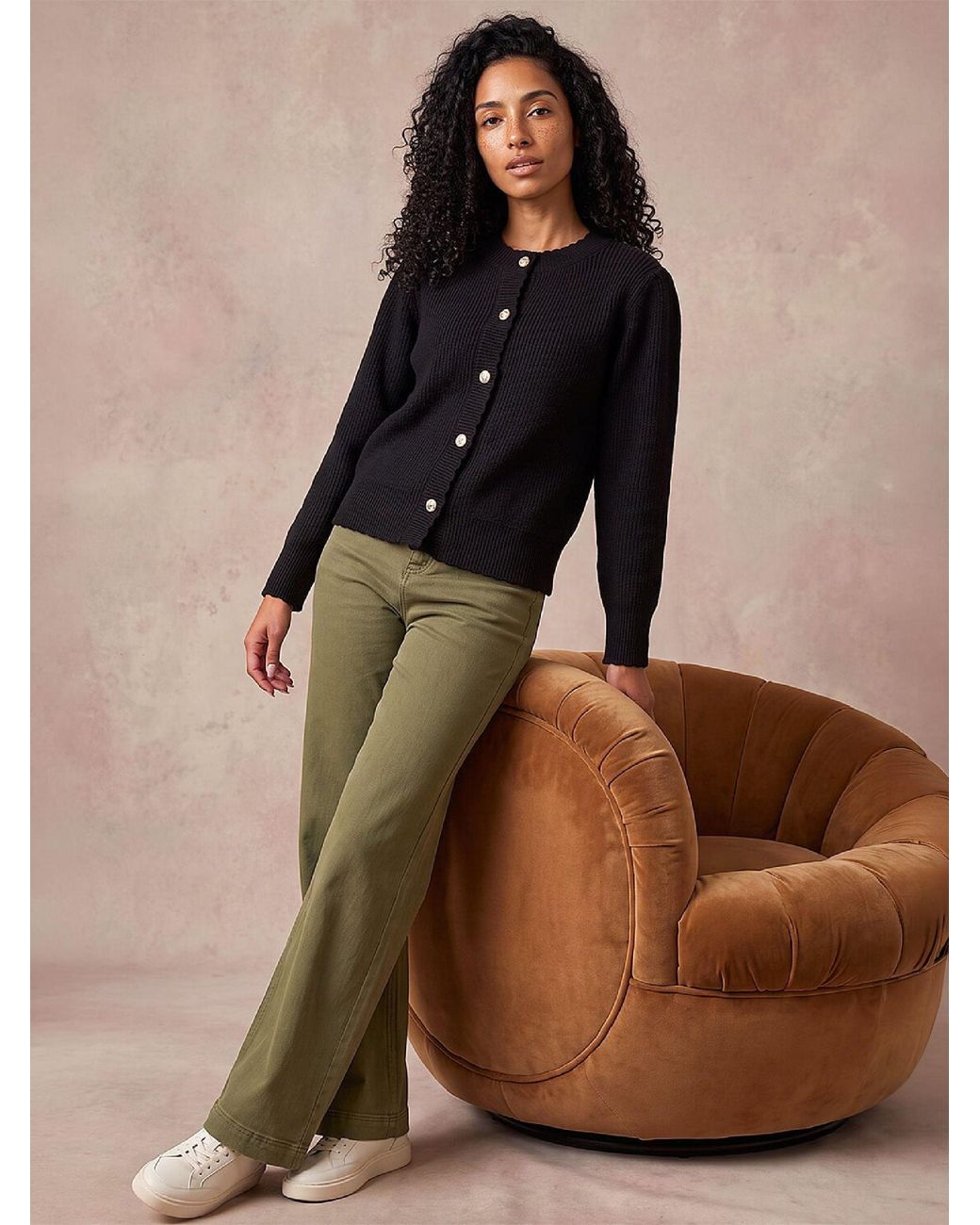 Roman Black Multi Button Knit Cardigan