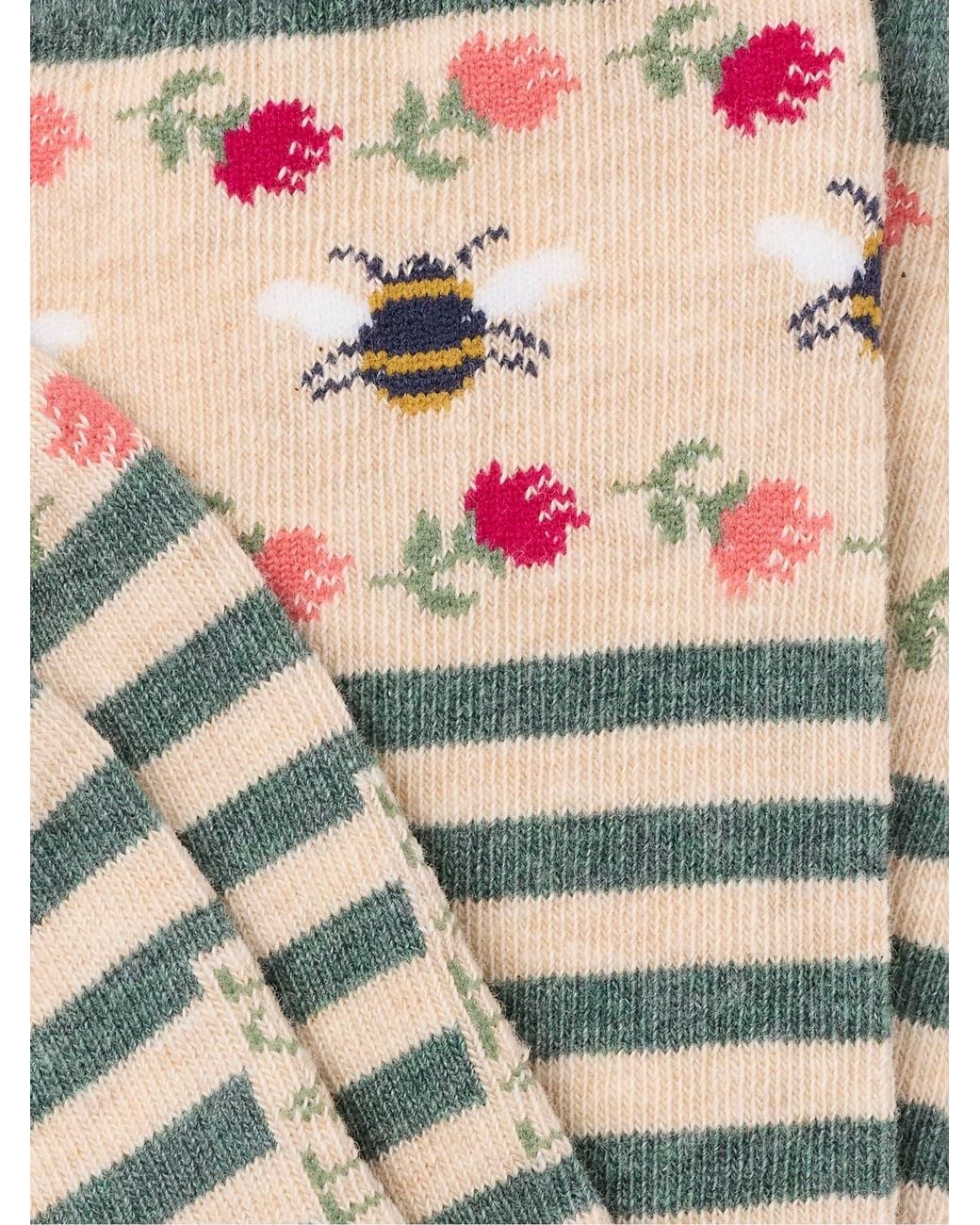 FatFace Gray Fatface Bee Socks