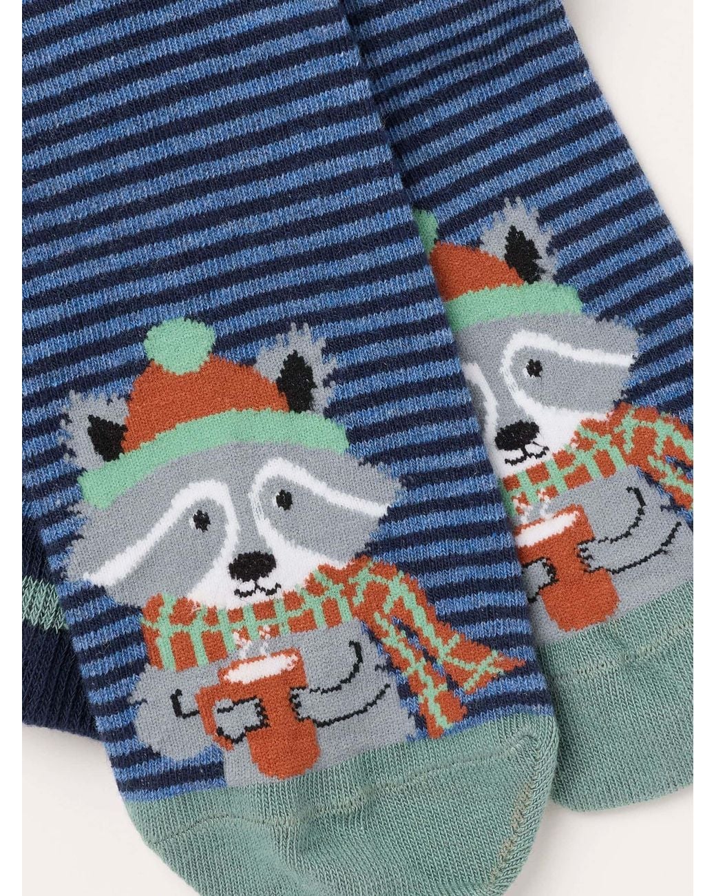 FatFace Blue Fatface Racoon Socks for men
