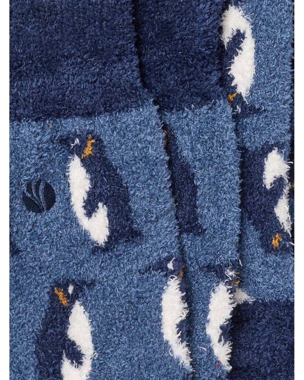 FatFace Blue Fatface Penguin Fluffy Socks for men