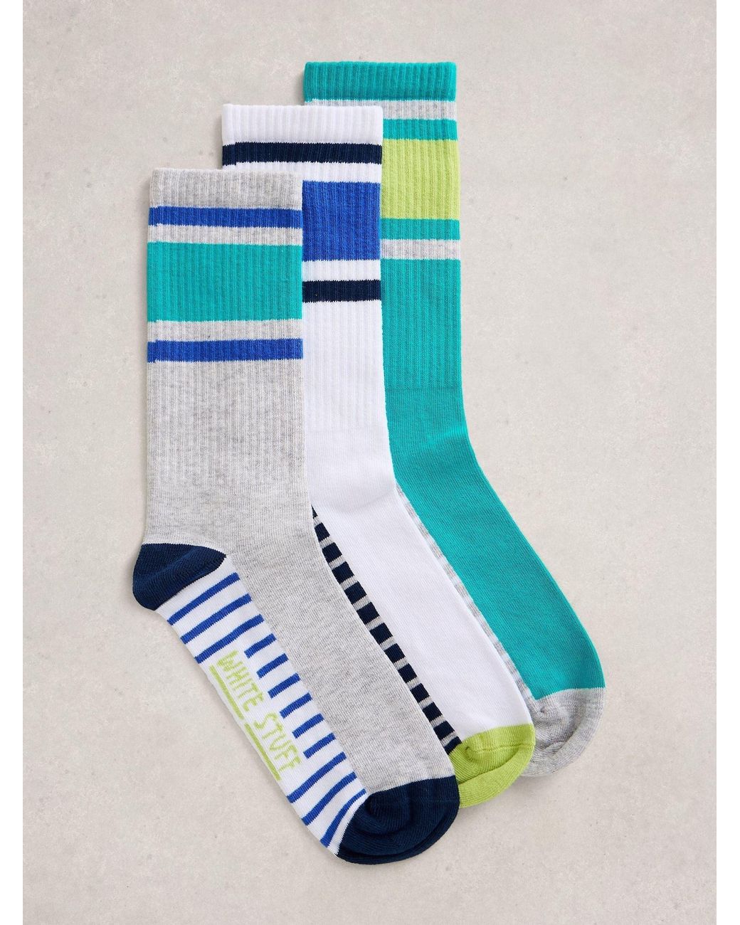 White Stuff Blue Lobster Ankle Socks 3 Pack for men