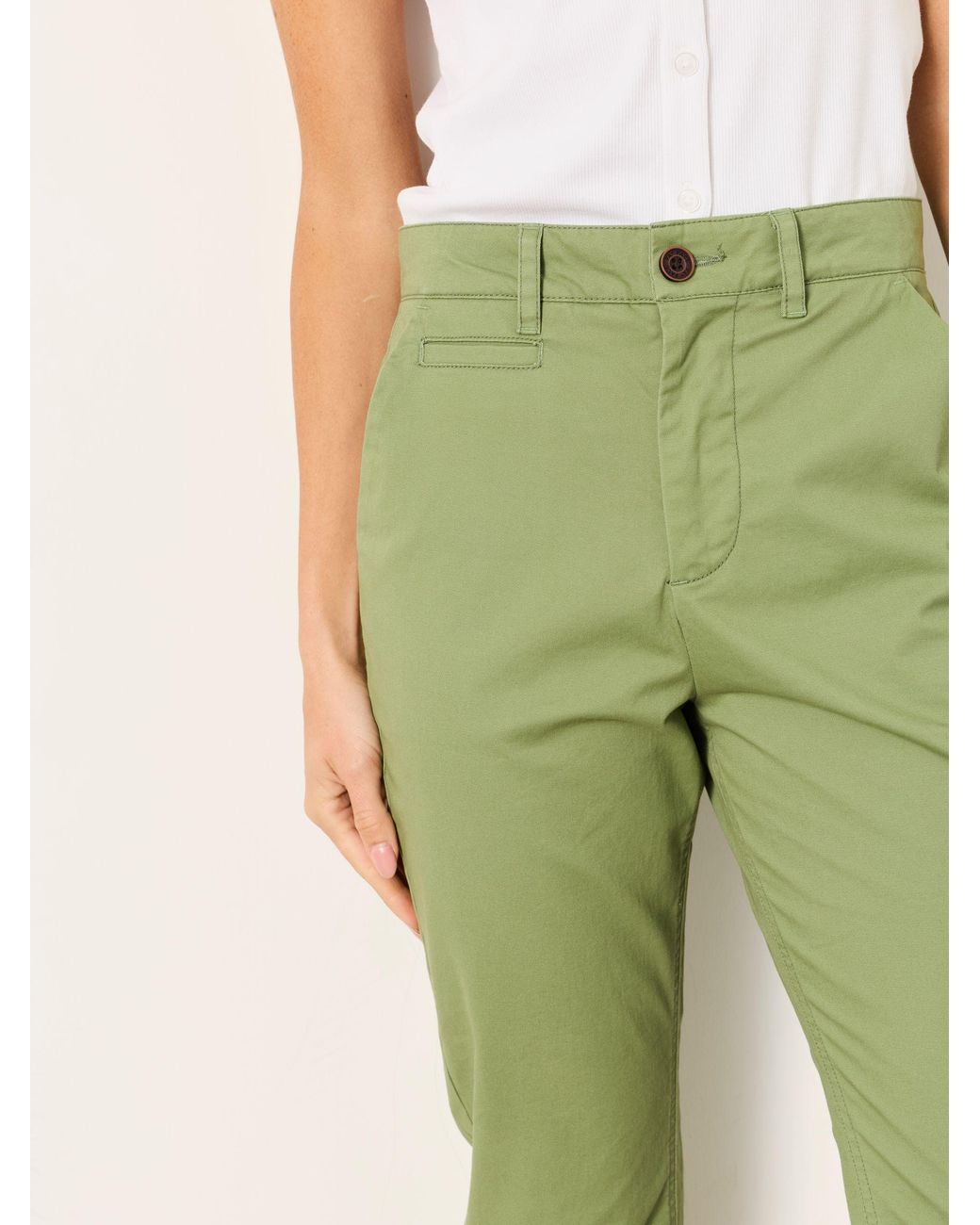 FatFace Green Farnham Crop Chino