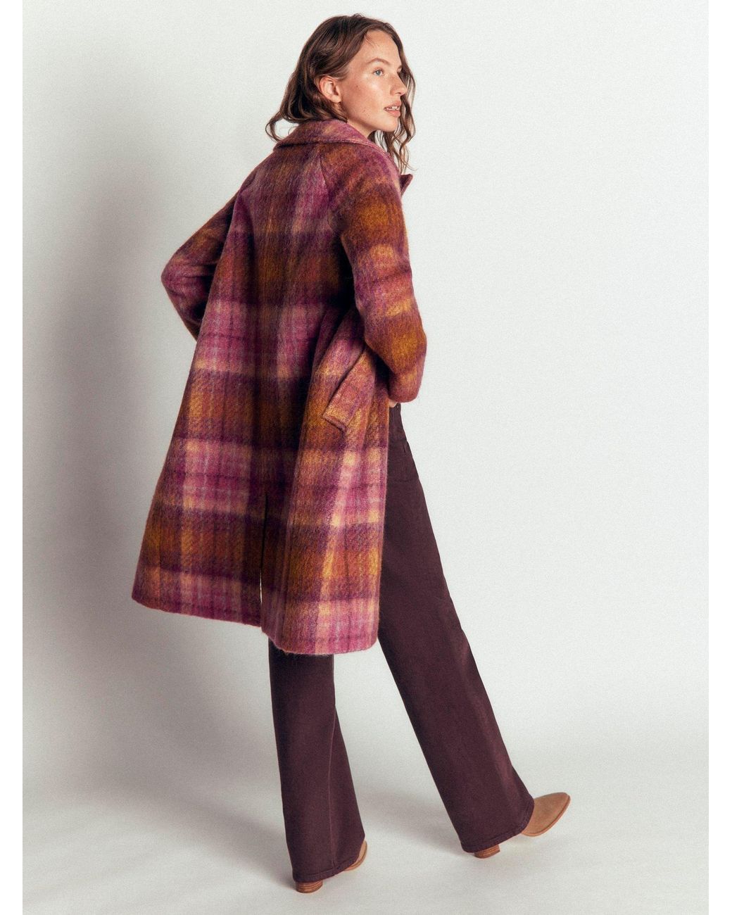 Boden Red Cotswold Wool Blend Coat