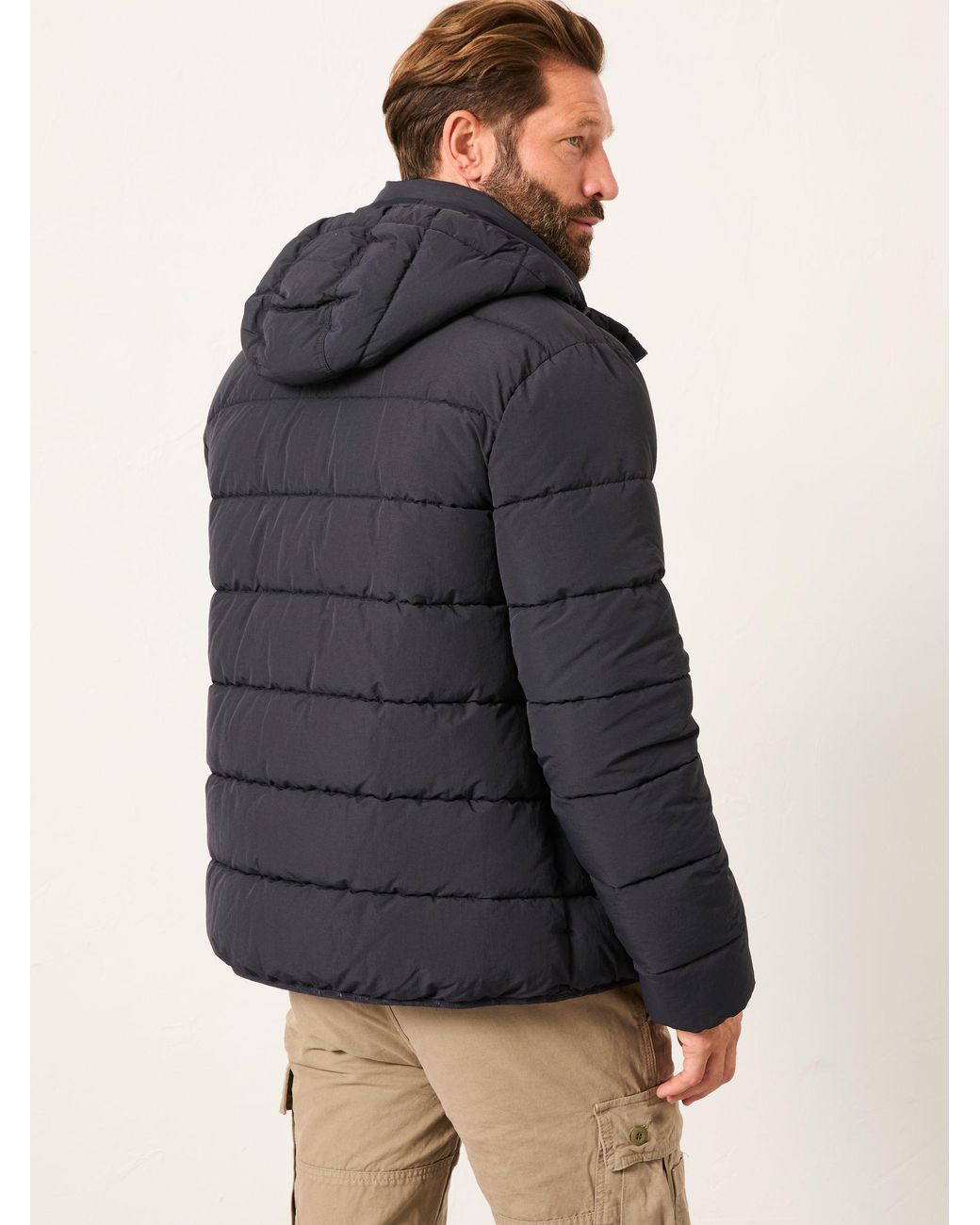 FatFace Black Winkworth Hooded Puffer Jacket for men