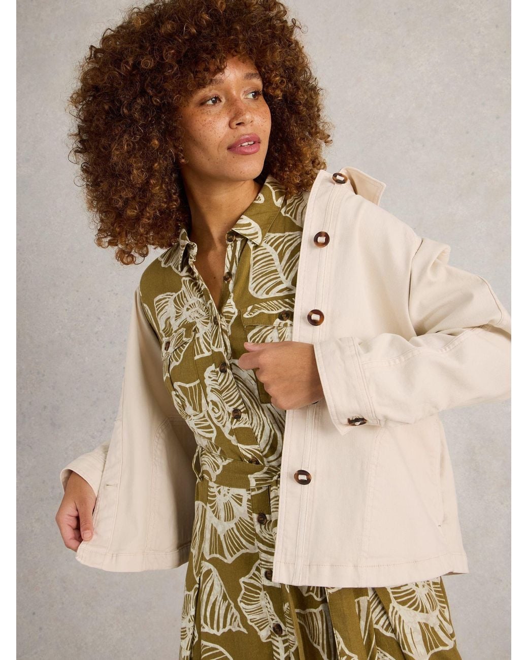 White Stuff Natural Eden Denim Jacket
