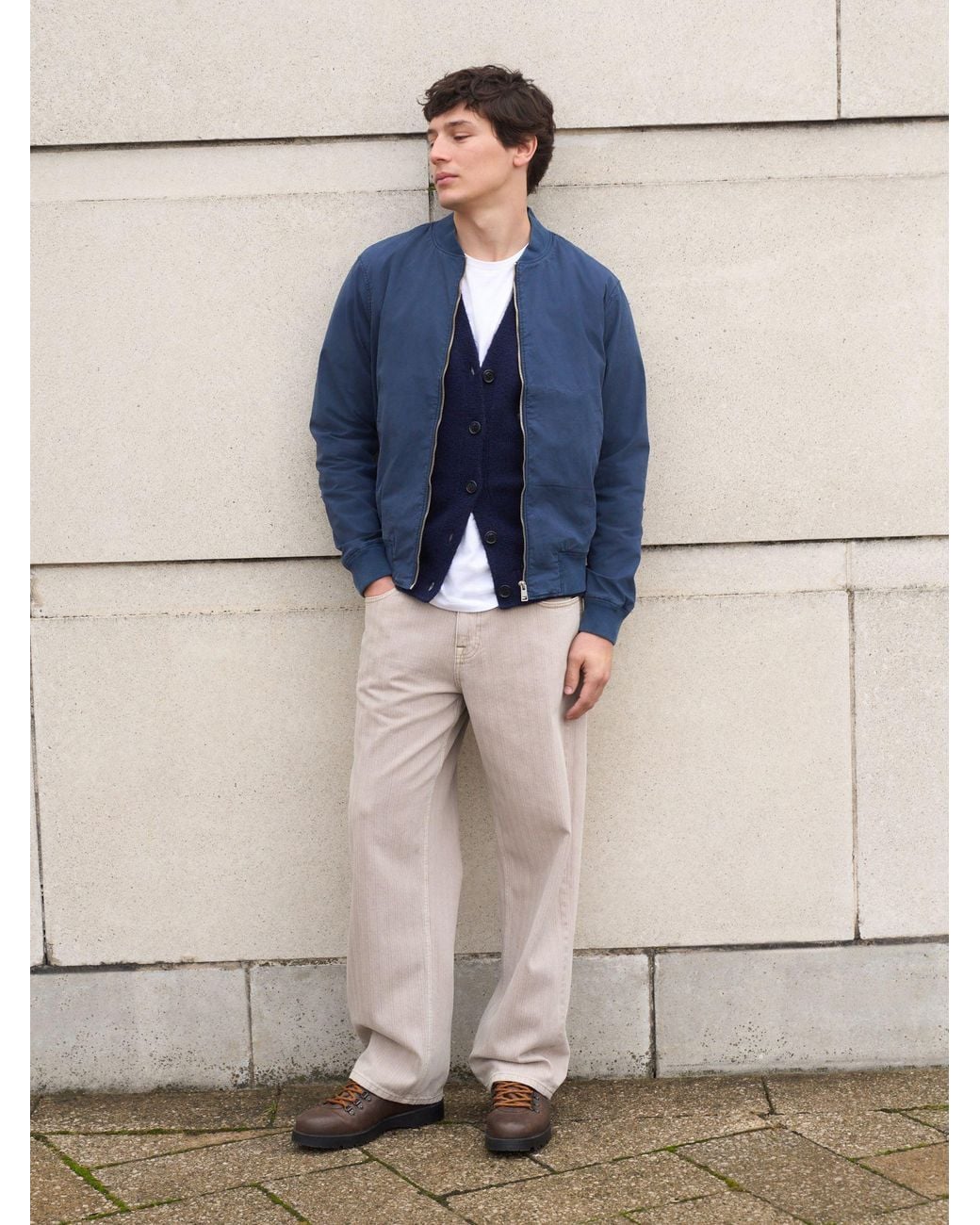 Next Blue Casual Bomber Jacket for men