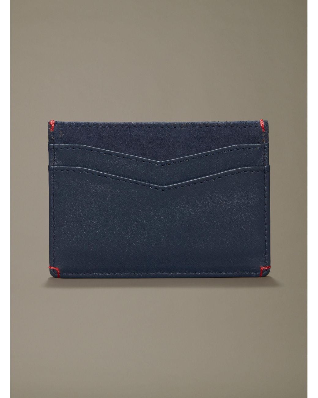 aubi Blue Abney Leather Card Holder for men