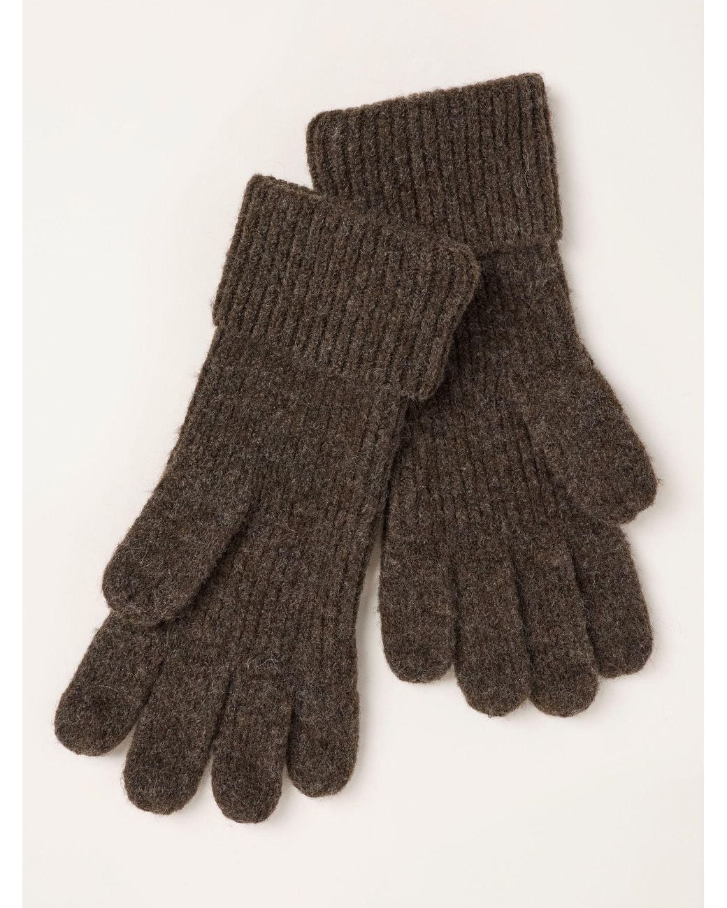 FatFace Brown Fatface Floral Embroidered Gloves