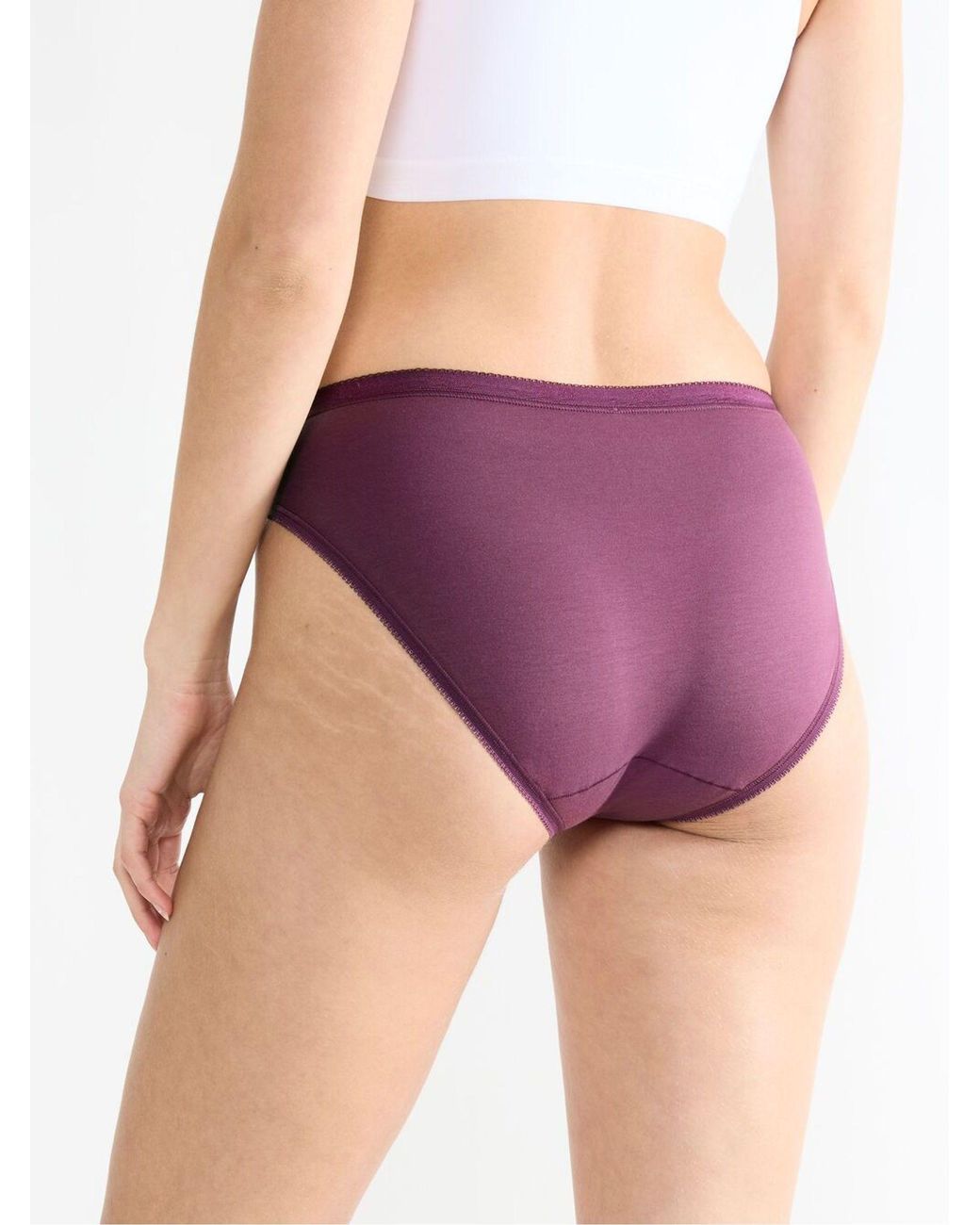 Sloggi Purple Cream High Leg Basic+ Knickers 3 Pack