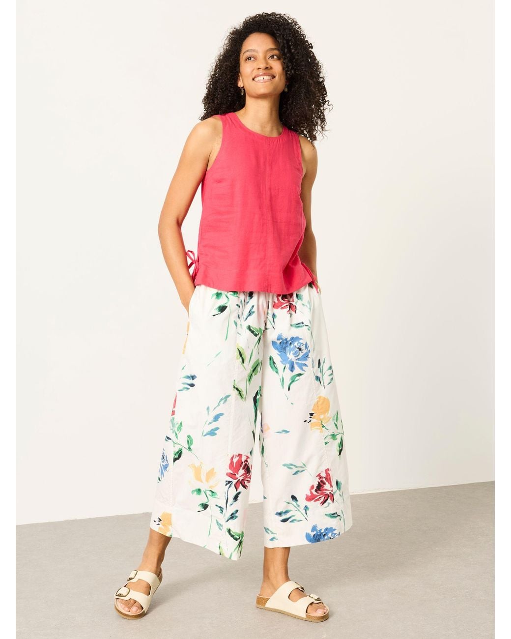 FatFace Multicolor Aubrey Wide Leg Cropped Trousers