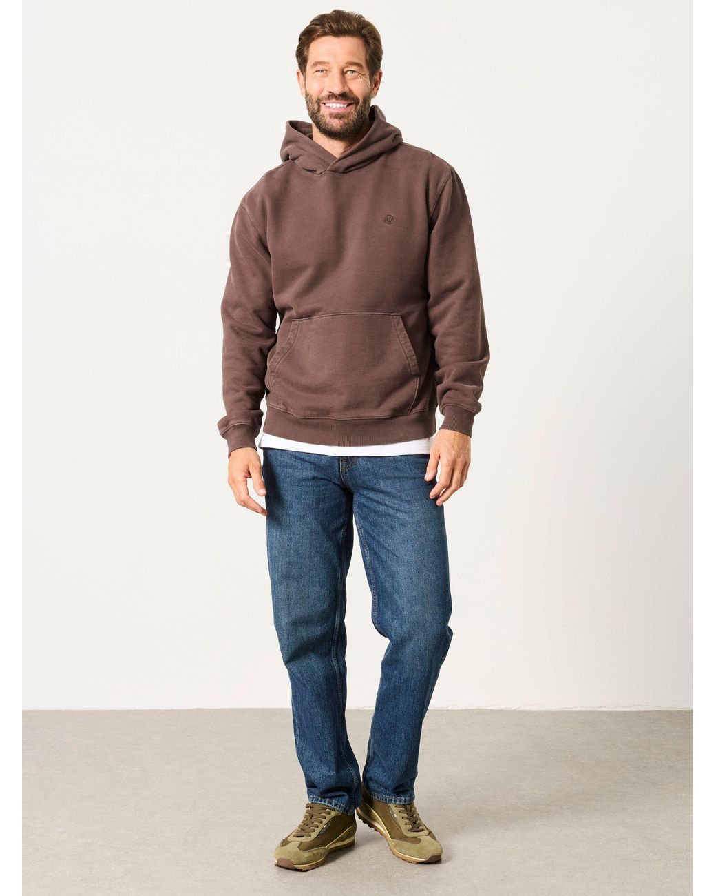 FatFace Brown Hayle Overhead Hoodie for men