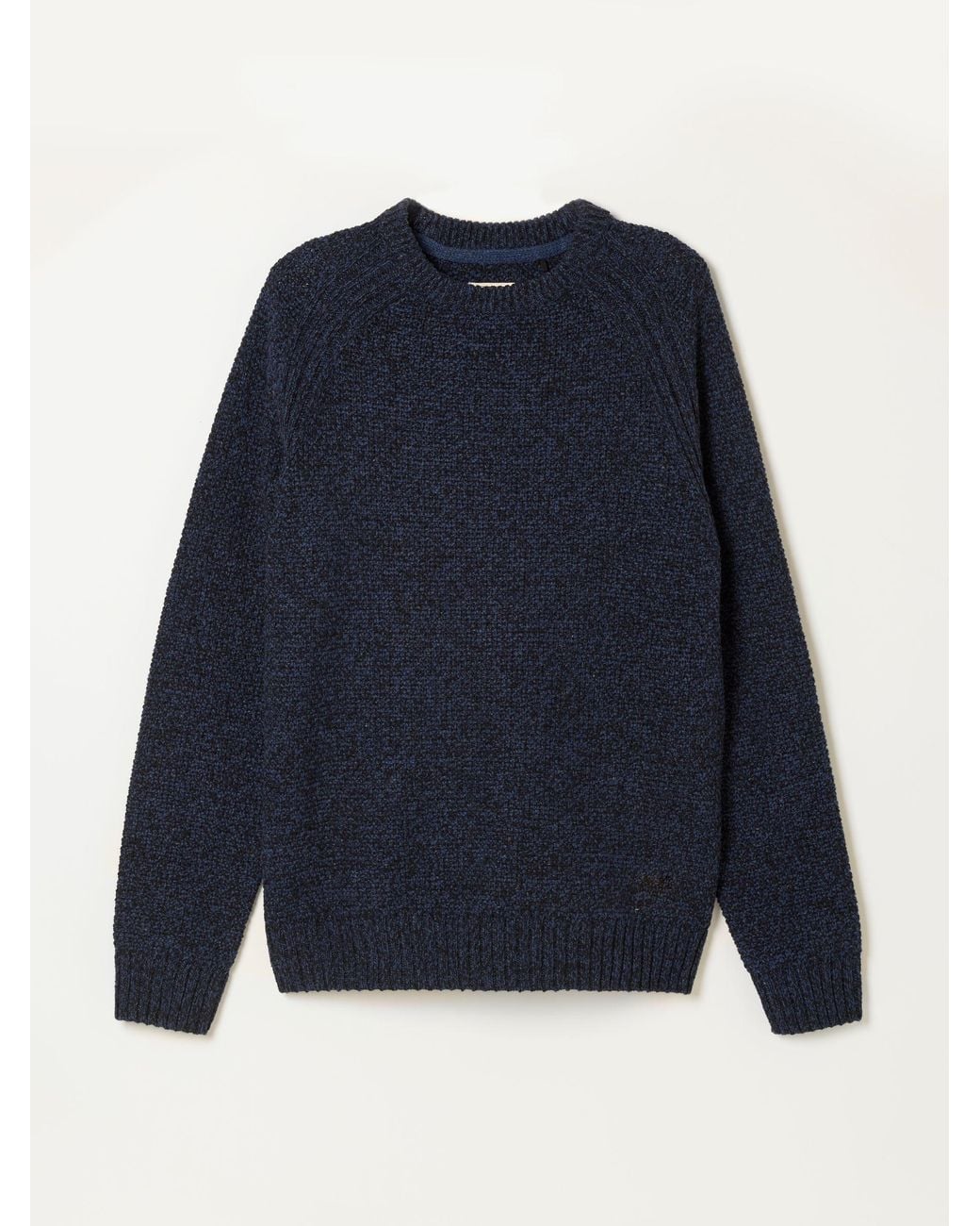 FatFace Blue Penton Crew Neck Jumper for men