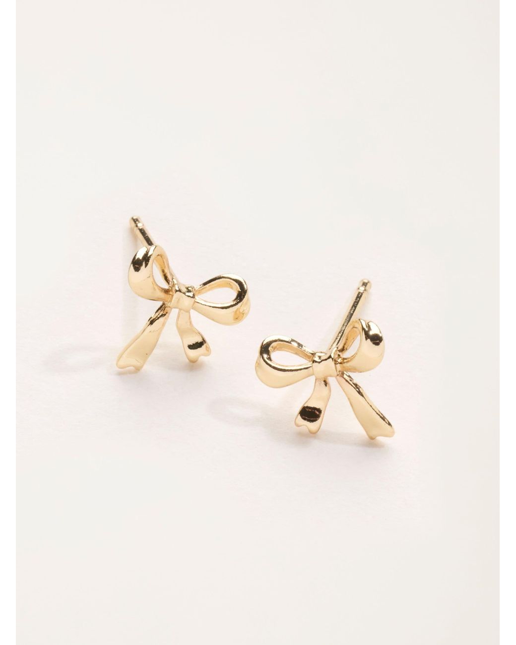 FatFace Brown Bow Stud Earrings