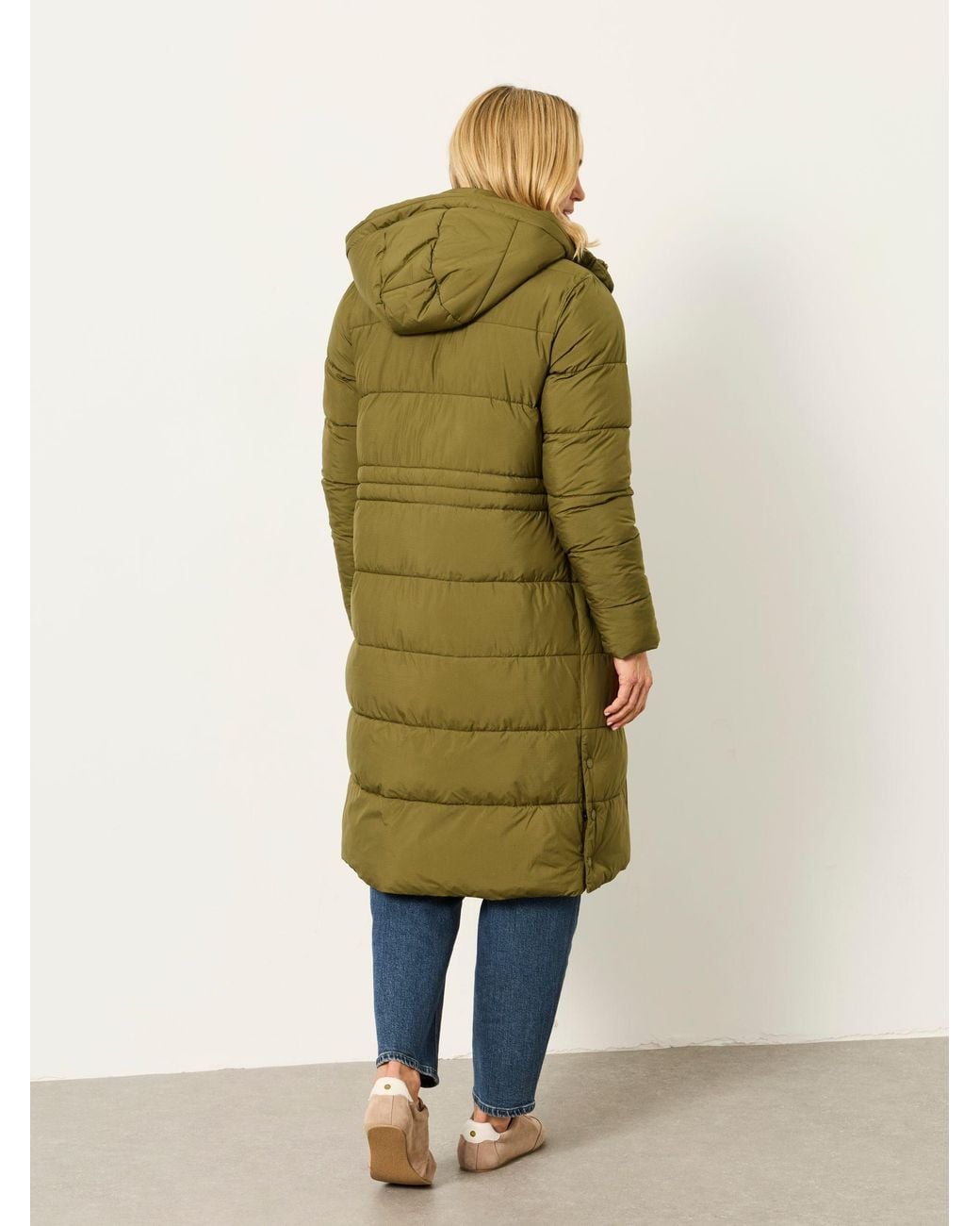FatFace Green Fatface Chester Longline Puffer Coat
