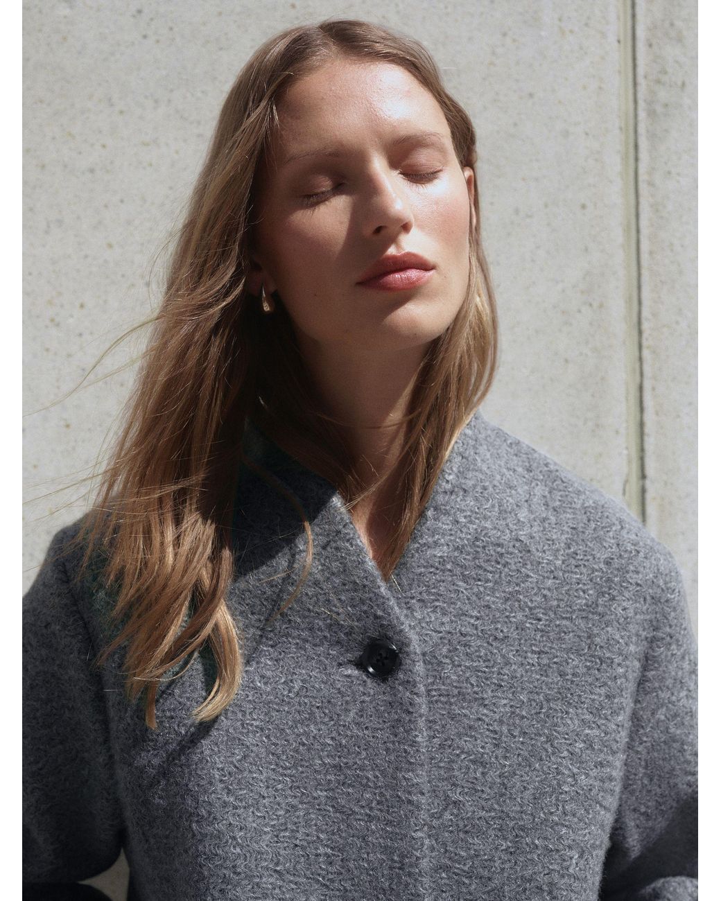 Next Blue Short Coatigan Scarf Jacket