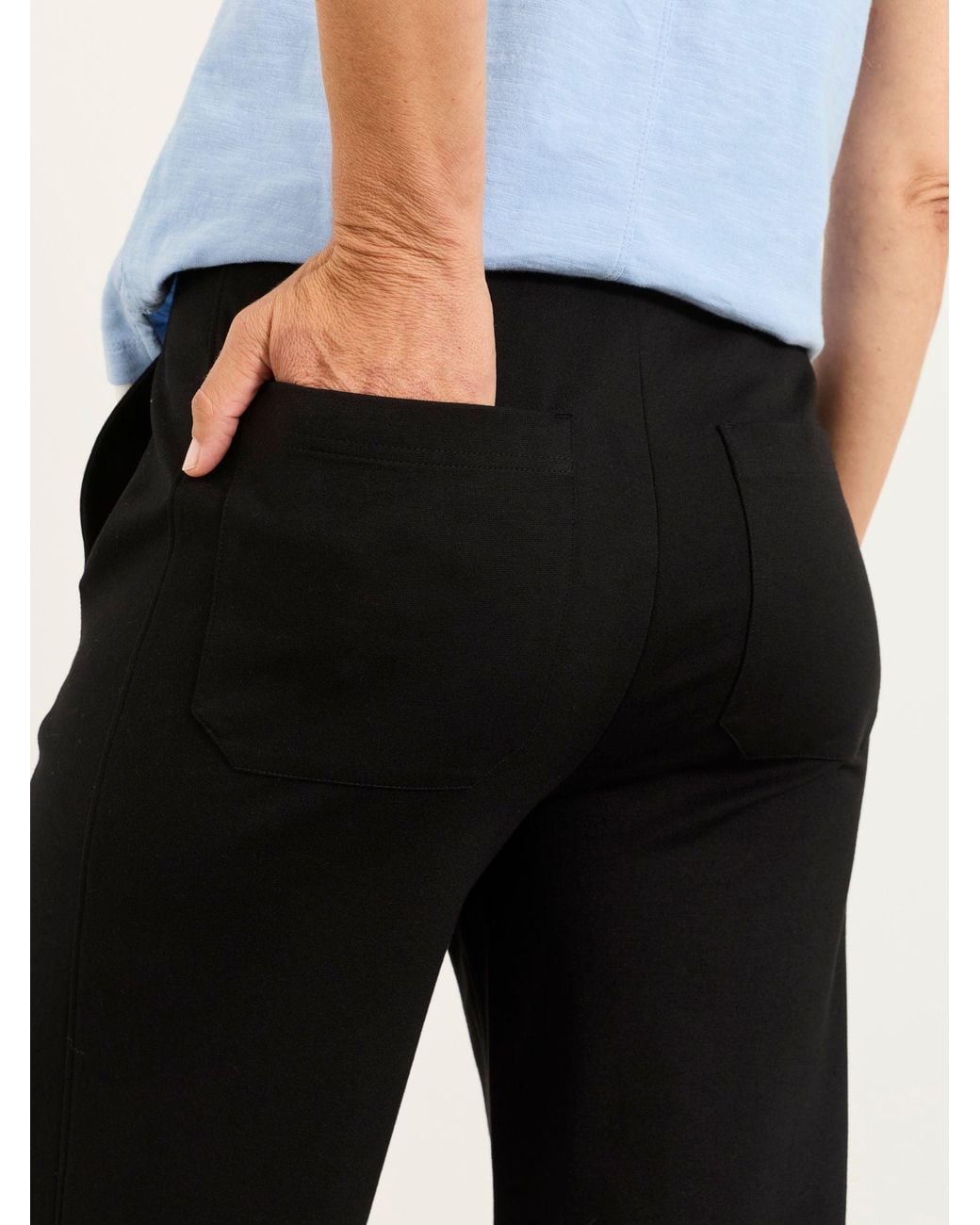 FatFace Black Ely Petite Ponte Trousers