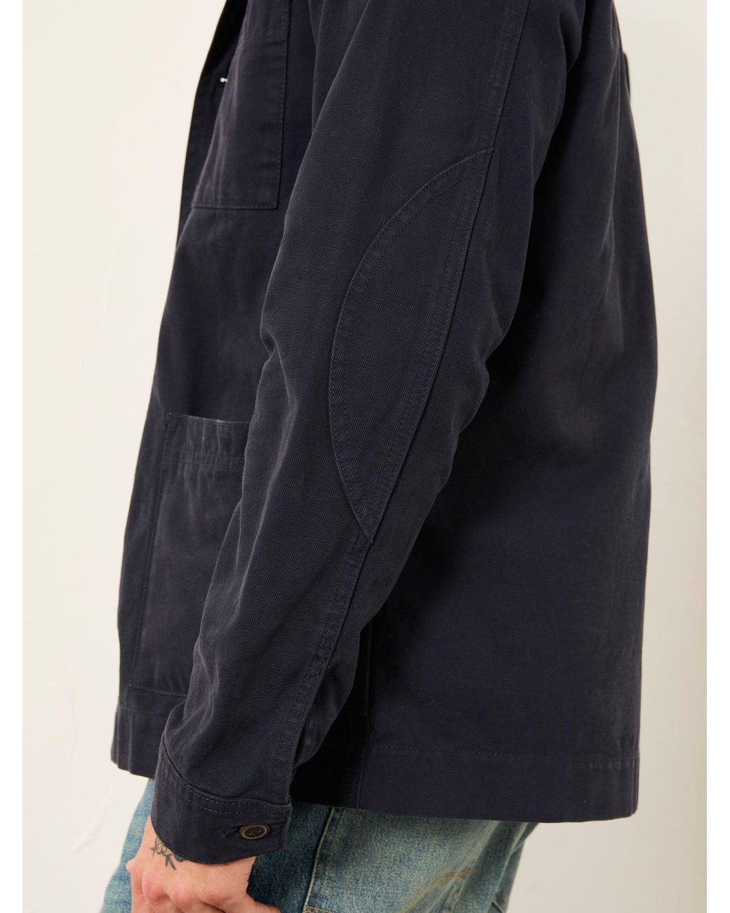 FatFace Blue Canvas Worker Jacket for men