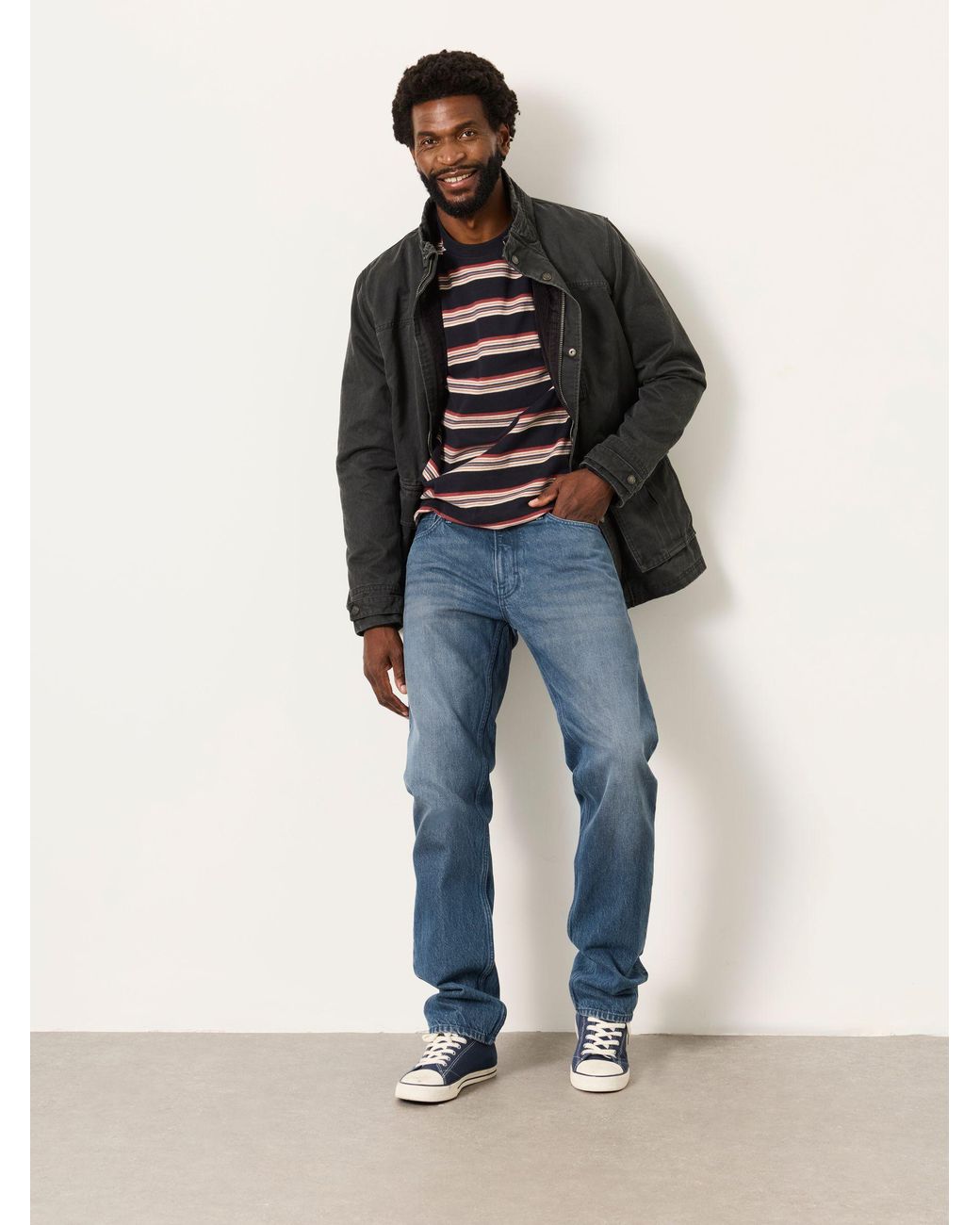 FatFace Blue Fatface Mid Straight Fit Jeans for men