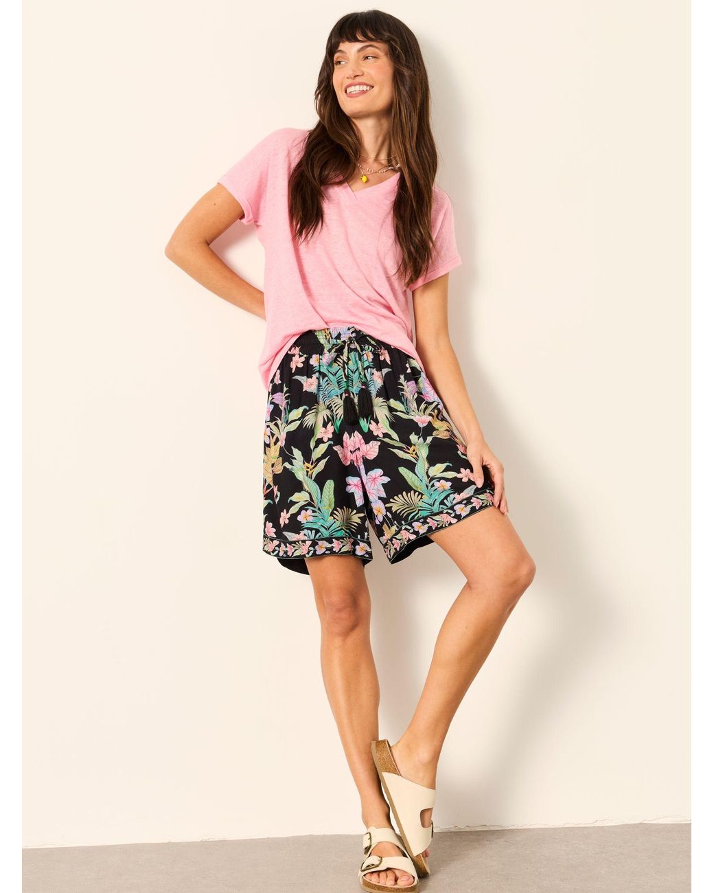 FatFace Multicolor Anna Tropical Longline Shorts