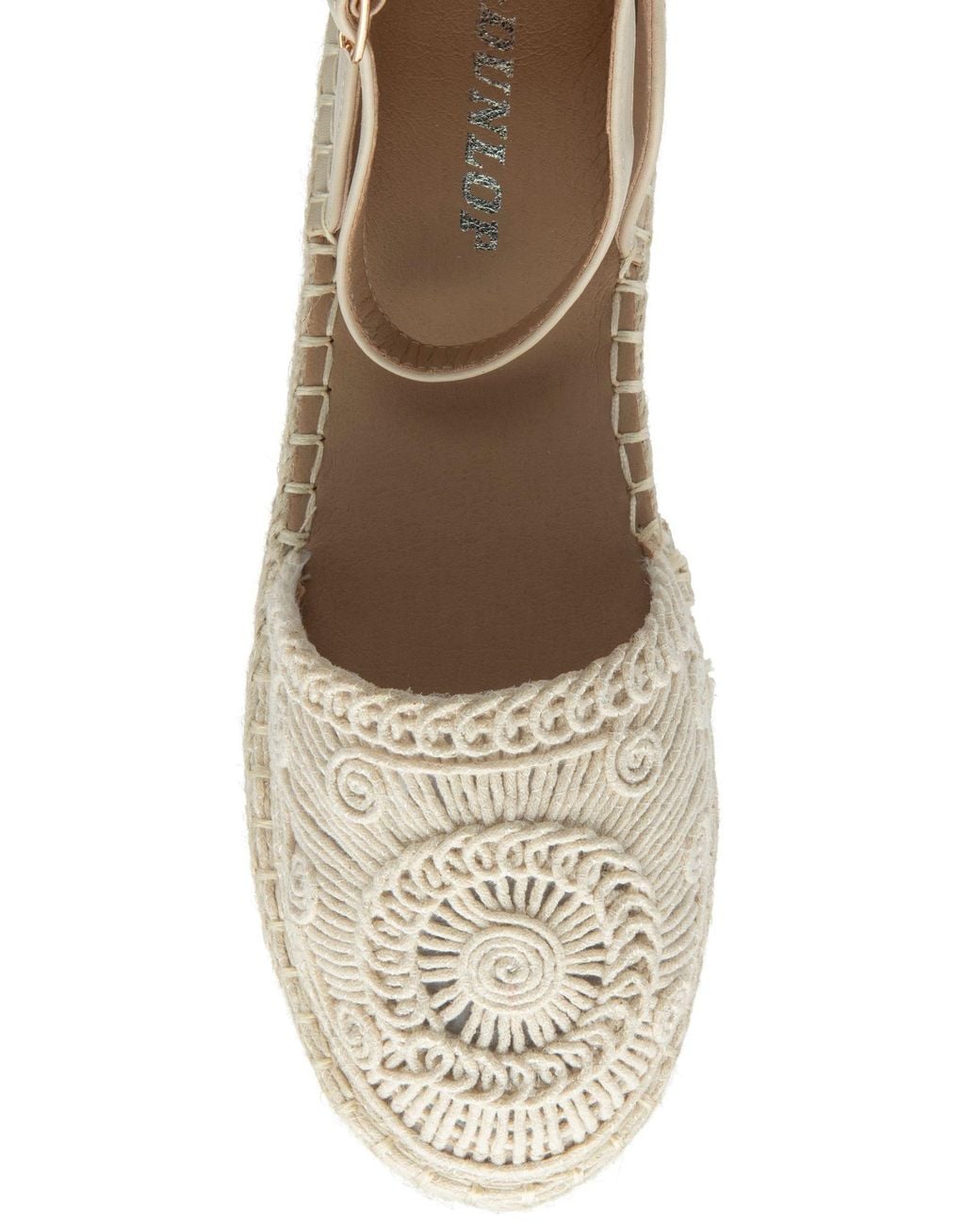 Dunlop Natural Ankle Strap Flatform Shoes