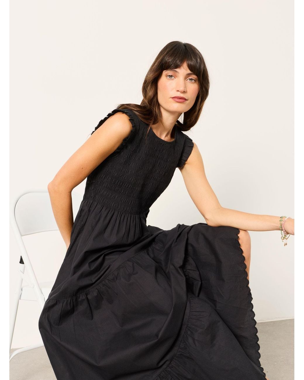 FatFace Black Anais Regular Maxi Dress