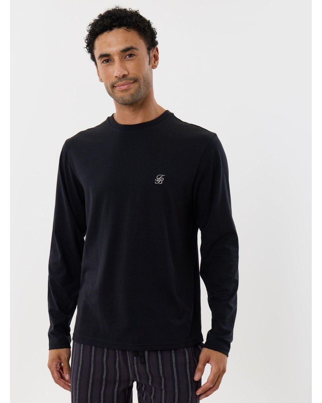 Threadbare Blue Sleeved Top & Trouser Pyjamas Set for men