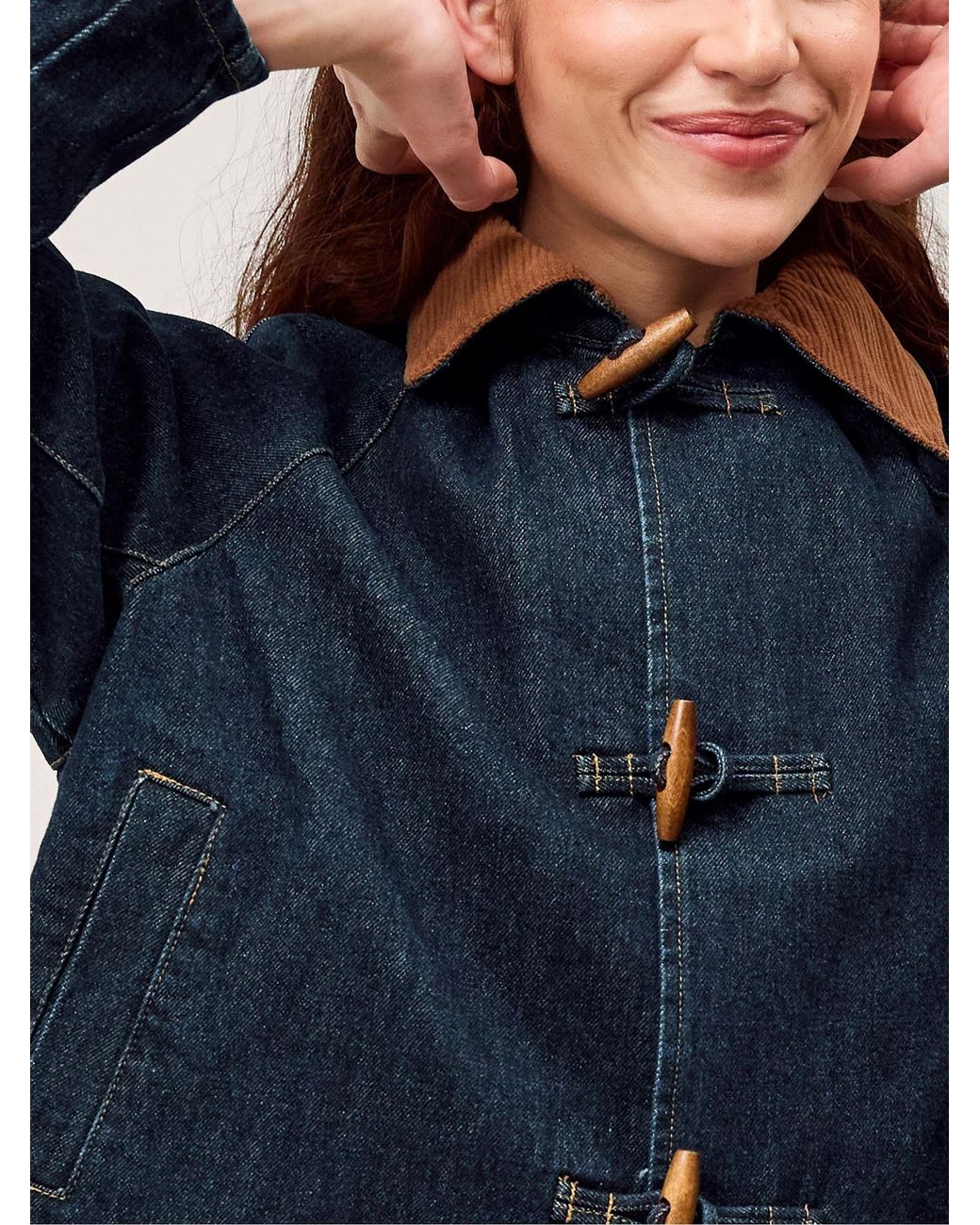 Monsoon Blue Kit Denim Barn Jacket