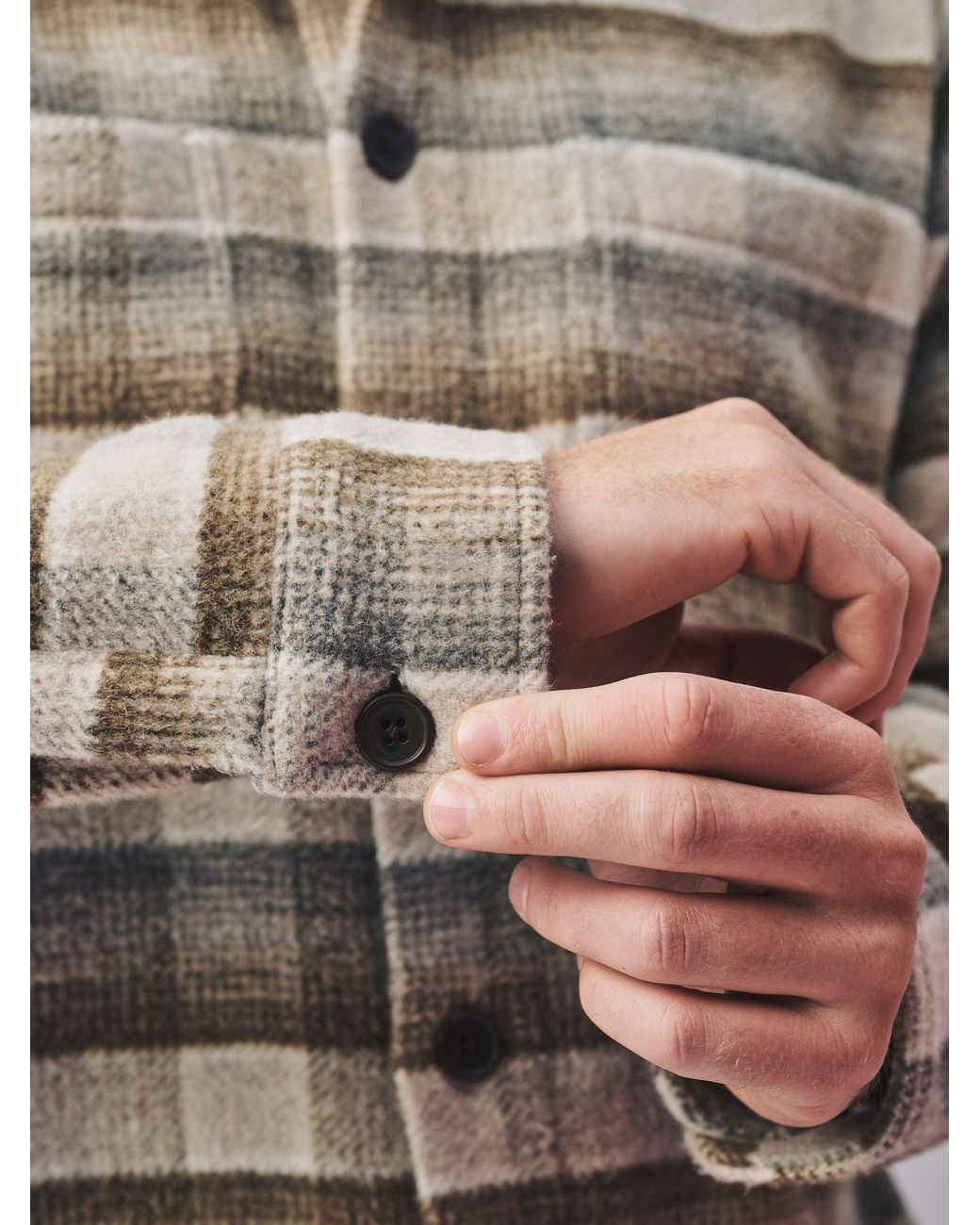 Next Gray Check Wool Blend Shacket for men