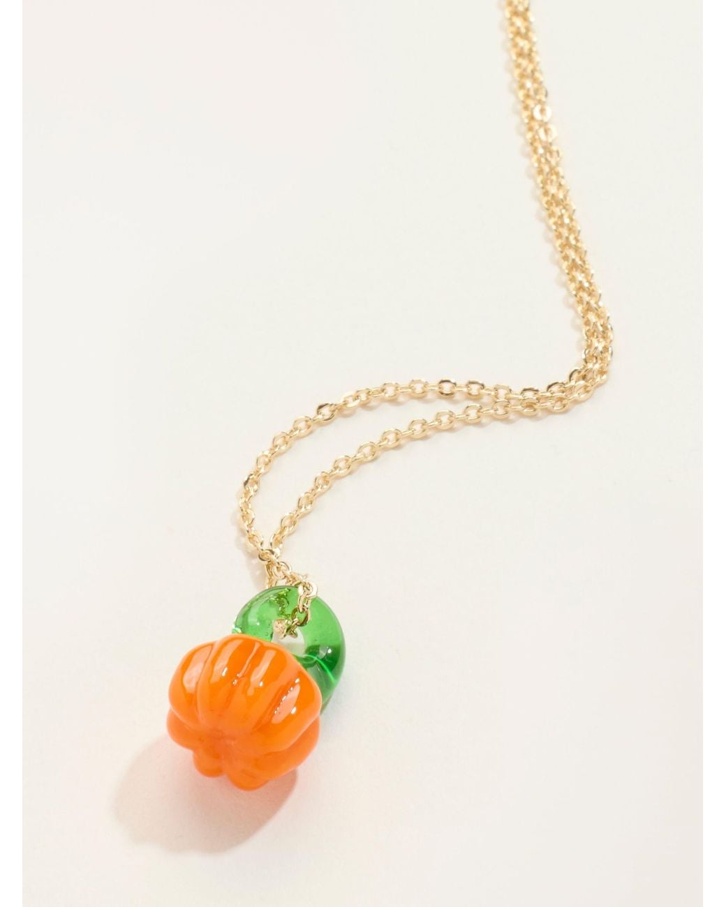 FatFace Natural Fatface Tone Halloween Pumpkin Necklace