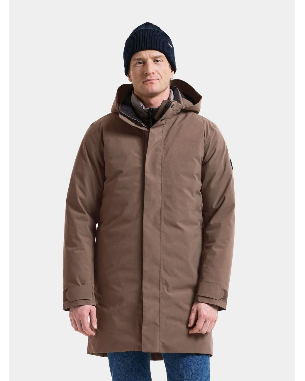 Didriksons Brown Hektor Waterproof Coat for men