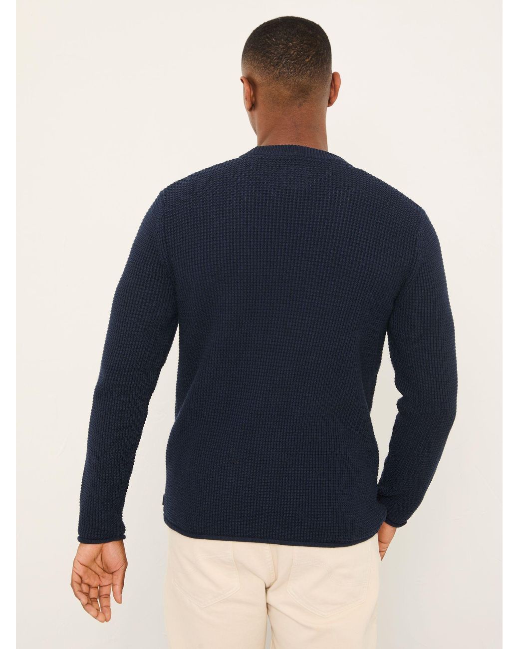 FatFace Blue Penrith Crew Neck Knitted Jumper for men