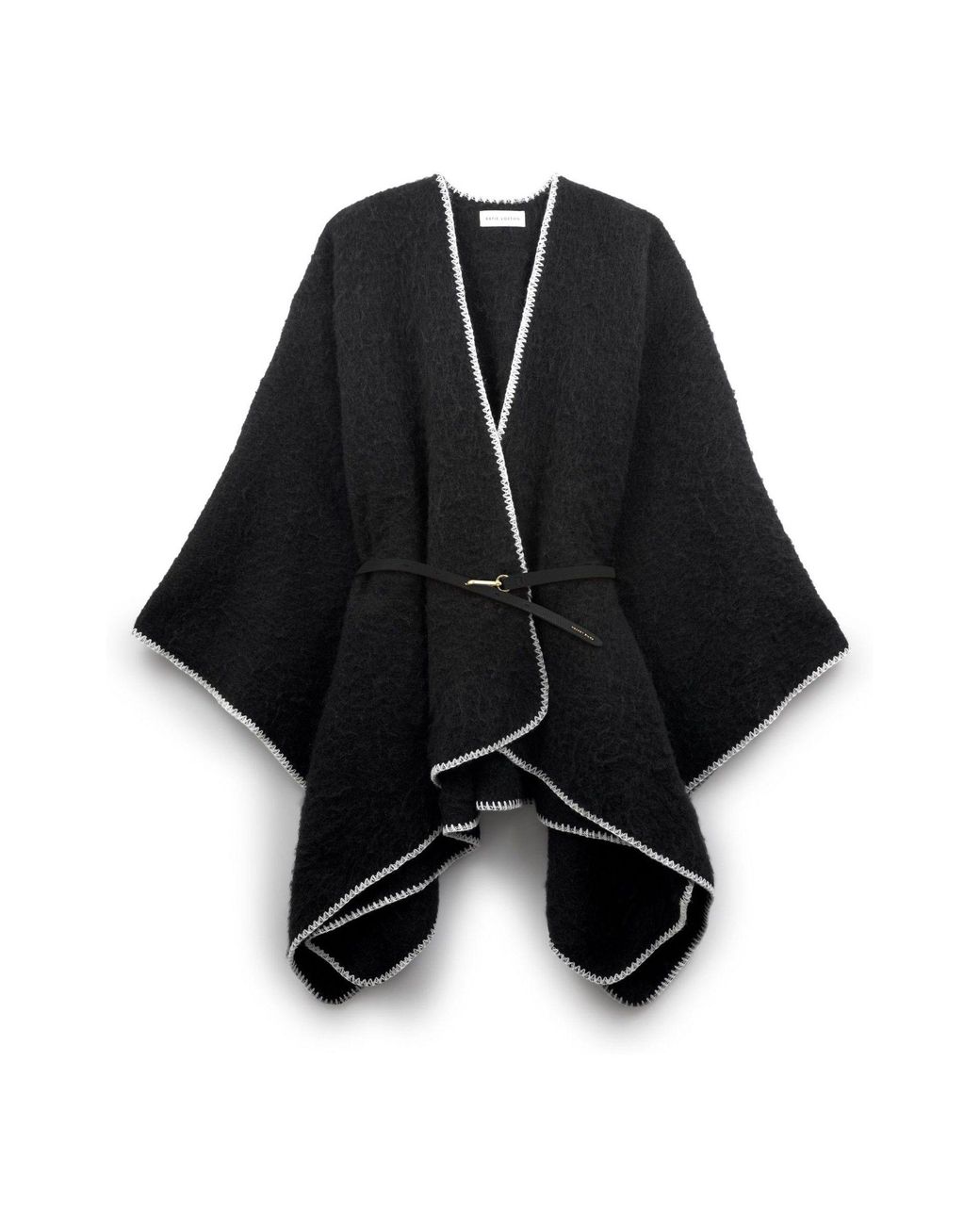 Katie Loxton Black Whipstitch Cape With Belt