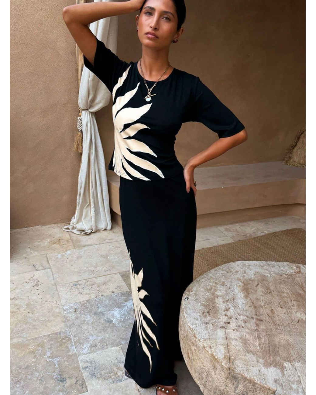 Never Fully Dressed Black Sol Rib Top