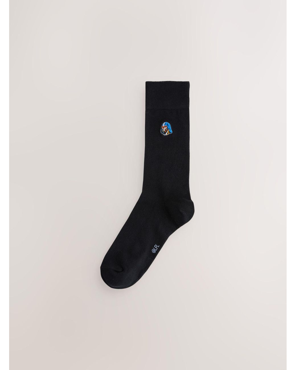 Next Black Embroidered Socks 4 Pack for men