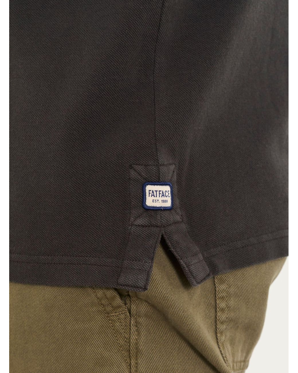 FatFace Gray Short Sleeve Pique Polo Shirt for men