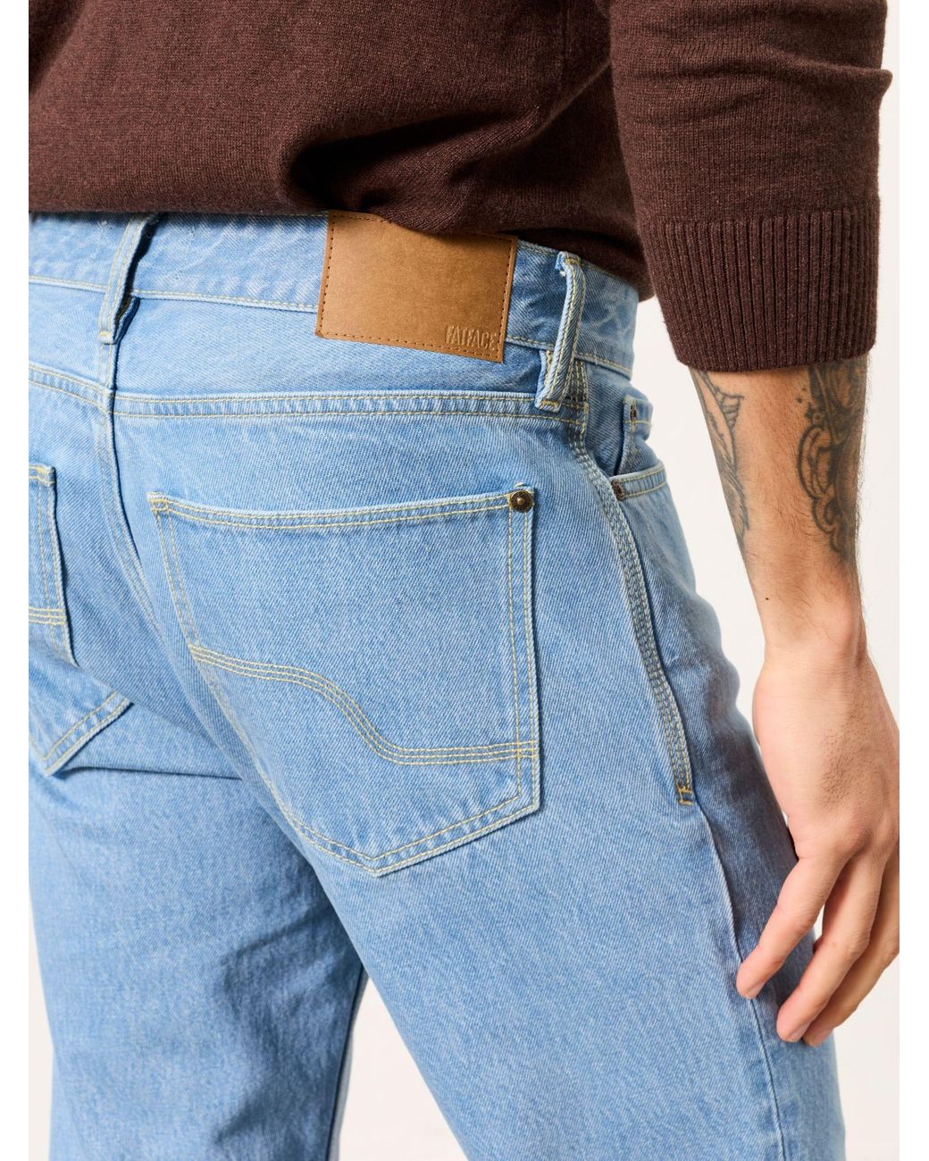 FatFace Blue Straight Fit Jeans for men