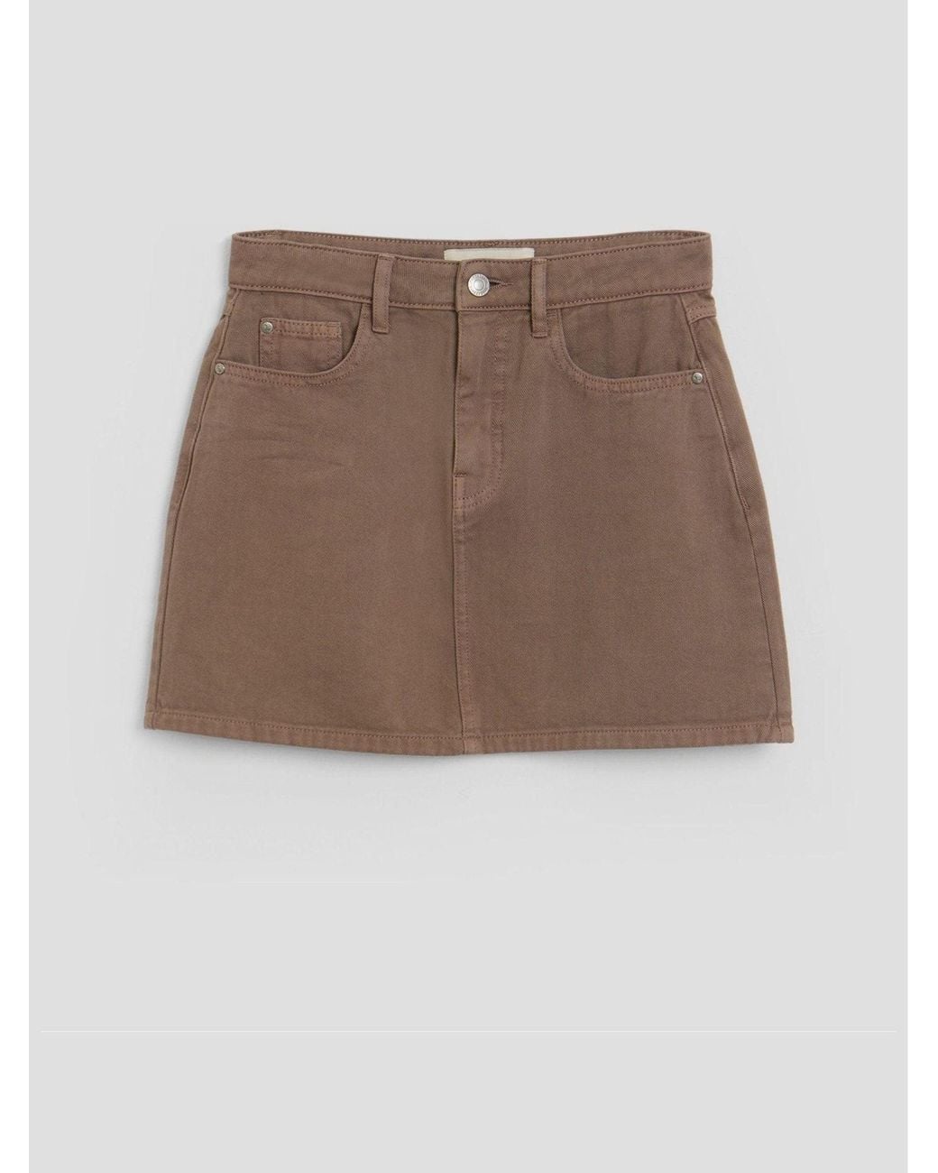 Threadbare White Denim Mini Skirt