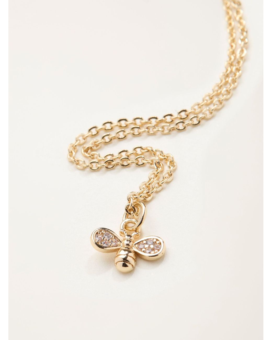 FatFace Natural Bee Necklace