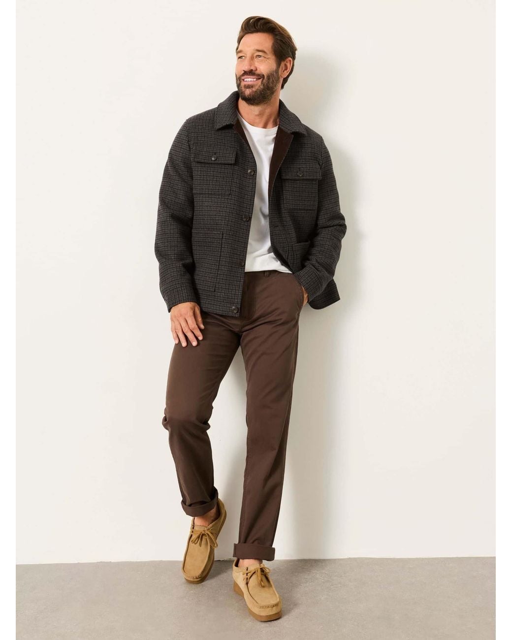 FatFace Brown Carbis Straight Fit Chinos for men