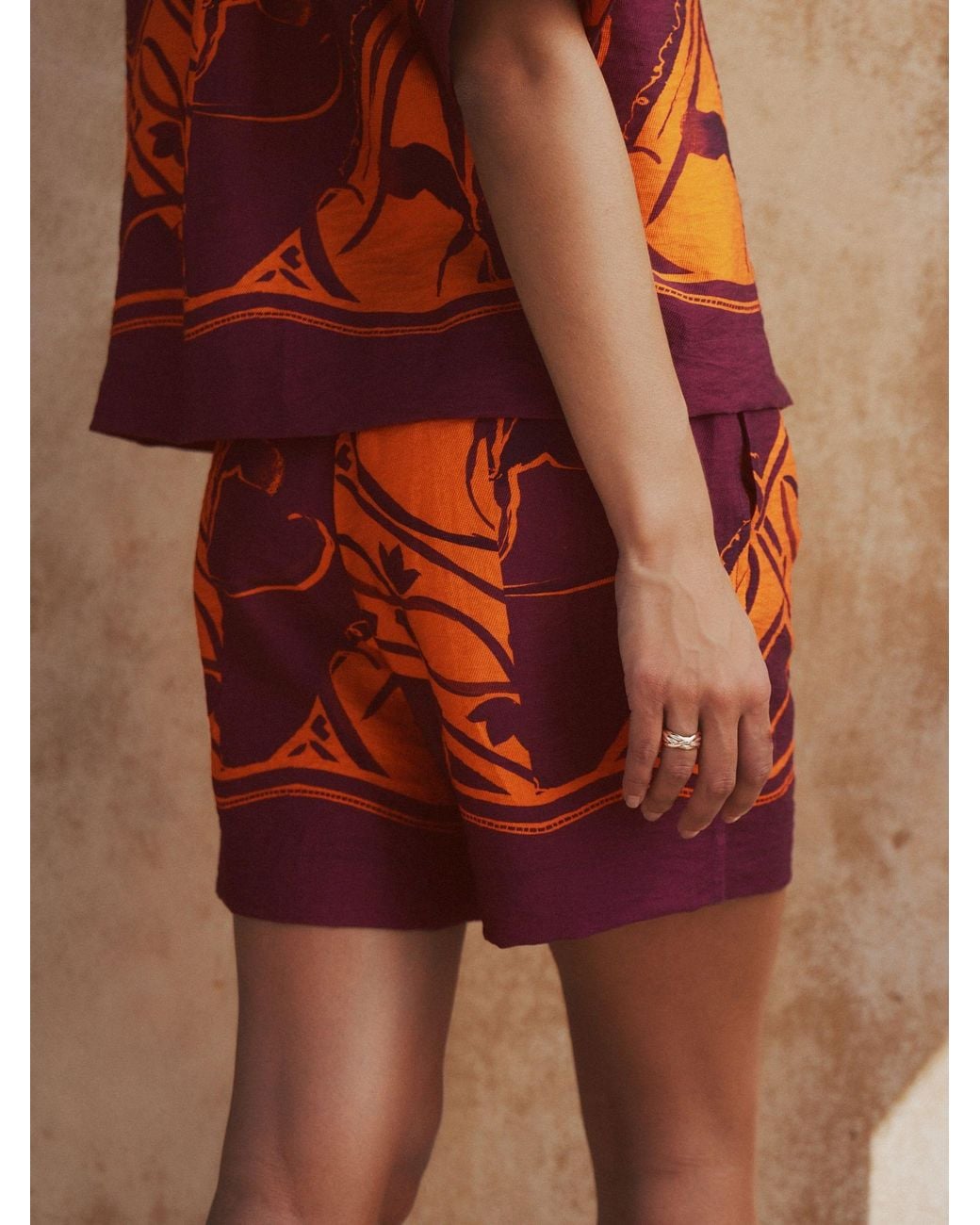 Next Red Elasticated Waist Resort Shorts
