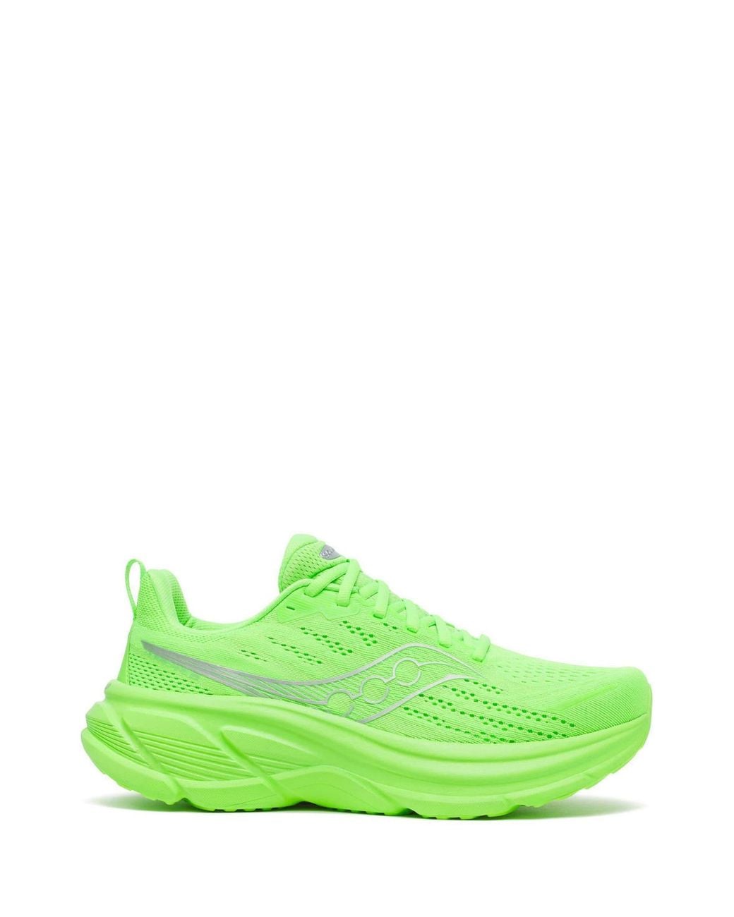 Saucony Green Neon Running Shoes With Breathable Mesh Upper for men