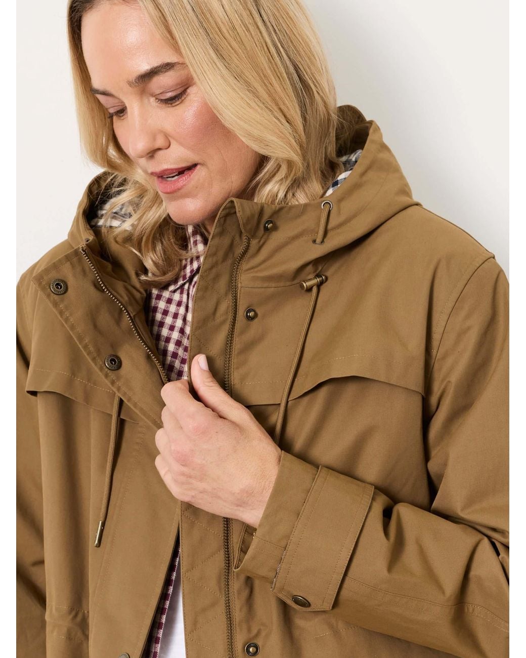 FatFace Green Inverness Long Raincoat