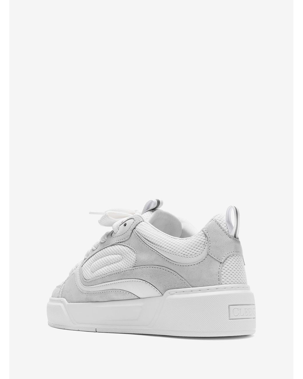 Cleens White Essential Skate Trainers for men