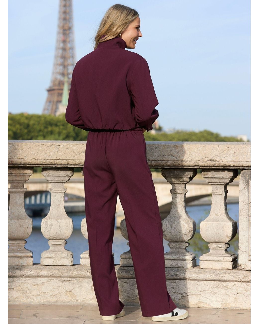 Sosandar Purple Funnel Neck Jacket