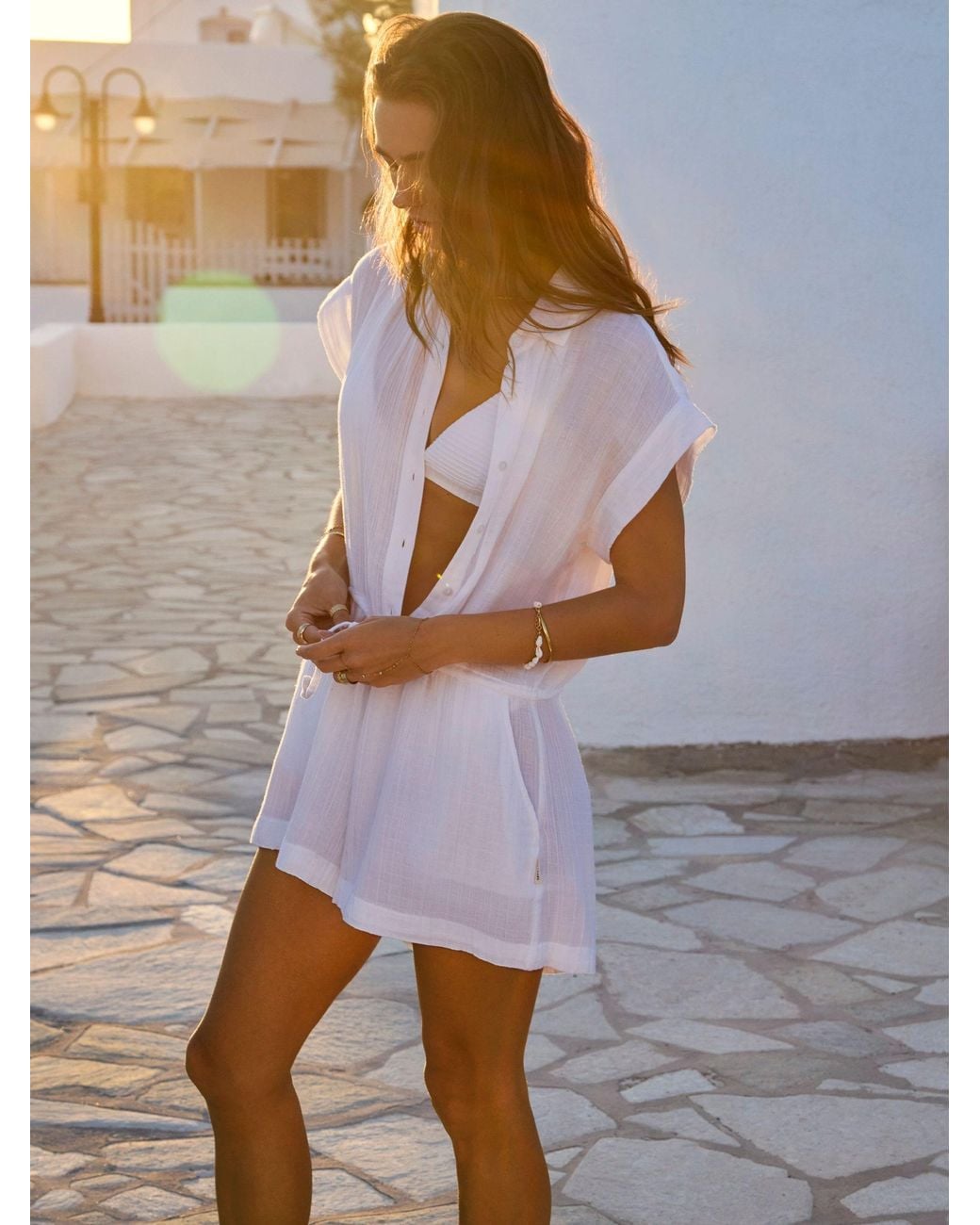 Sea Level Black Sunset Playsuit
