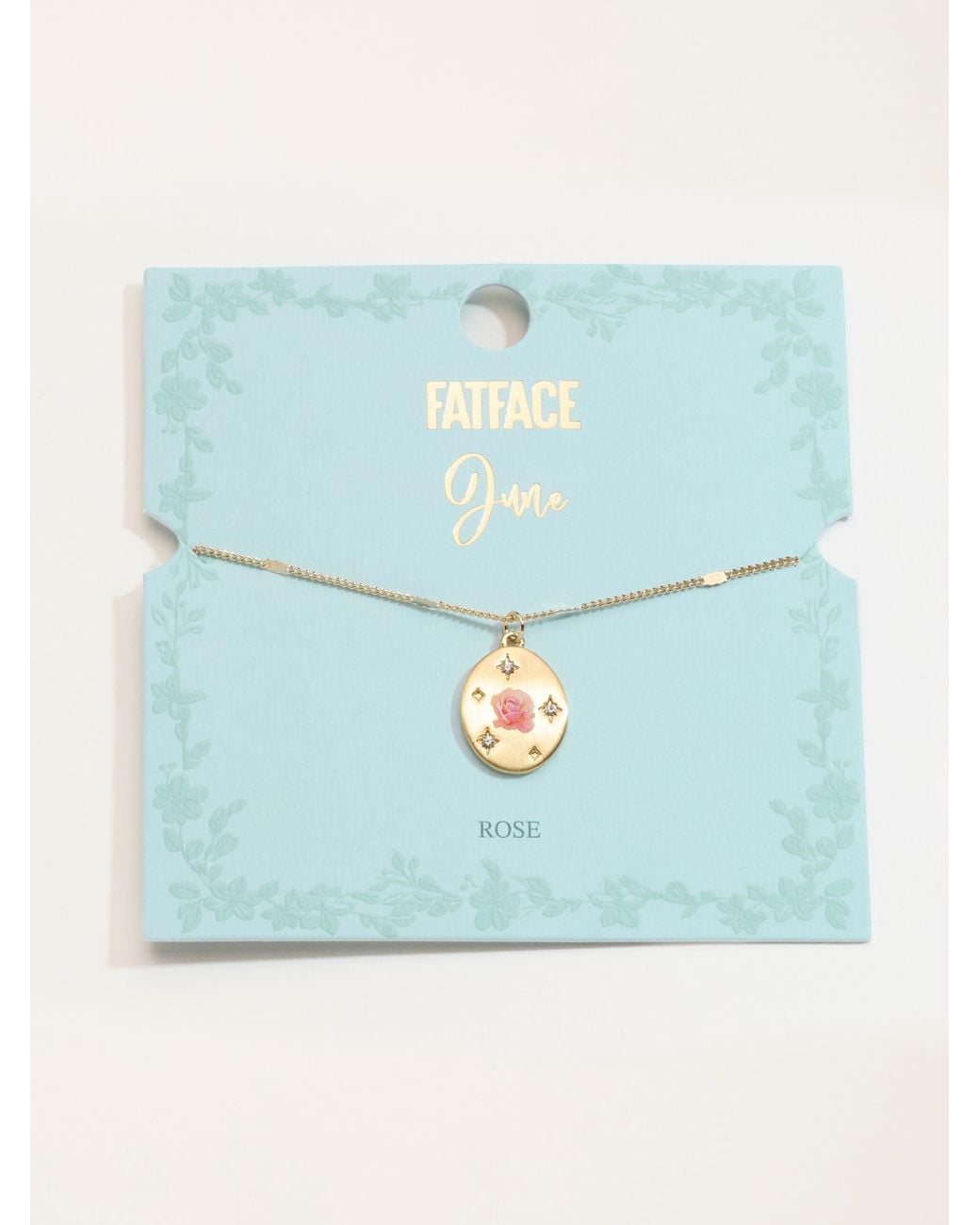 FatFace Natural Fatface June Birth Flower Necklace