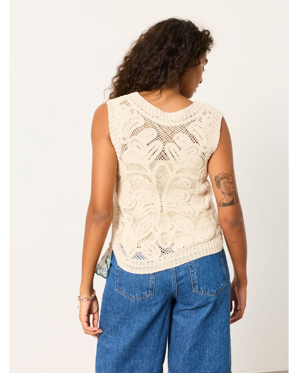 FatFace Natural Fatface Palm Pattern 2-In-1 Tank