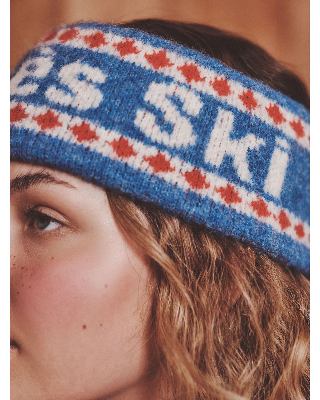 Next Blue Ski Print Knitted Headband